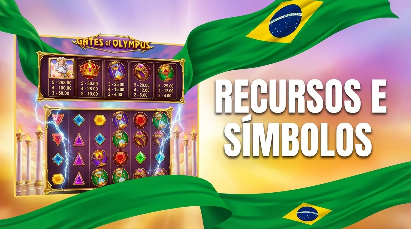 Gates of Olympus Brasil símbolos e funcionalidades do jogo slot